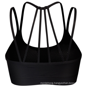 Ladies Cross Back Sport Bra Workout Fitness Padded Yoga Tops